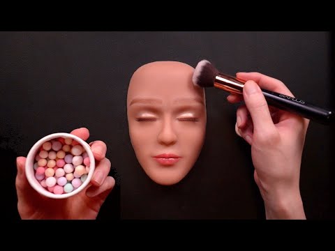 [ASMR]マネキンにメイクしてみた -  First Real Makeup on Mannequin/Layered Sound(No Talking)