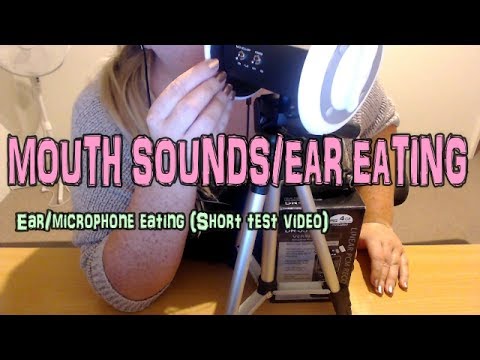 ASMR | Binaural Mouth Sounds/EarEating/Sounds/Closeup (SHORT TEST VIDEO) Read desc