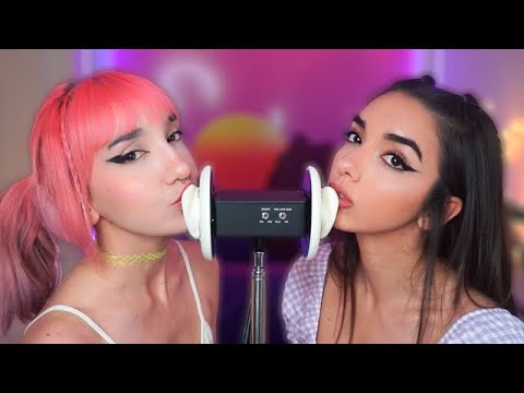 ASMR SISTERS - MOUTH SOUNDS AND KISSES 💋♡💋