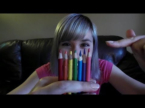 ASMR Rainbow of Coloured Pencils for Personal Attention