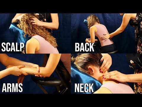 ASMR 💕 Ultra Relaxing Massage (Neck, Back, Scalp & Arms) Extreme Tingles ⚡