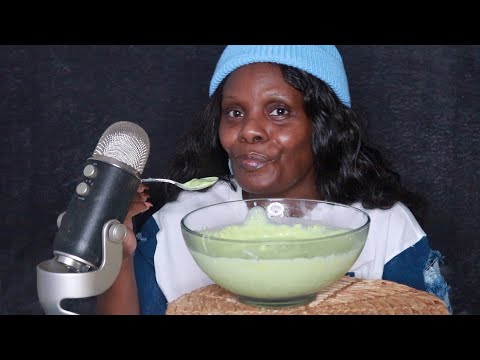 PISTACHIO INSTANT PUDDING ASMR EATING SOUNDS