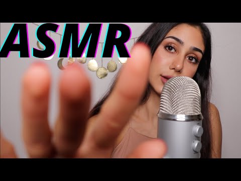 ASMR | Tingly Close-Up TRIGGER WORDS + HAND MOVEMENTS & Touching Your Face ♡