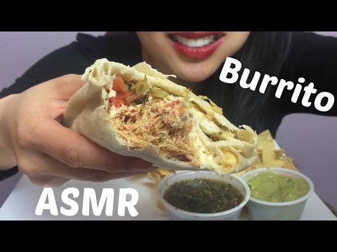 ASMR Chicken BURRITO + Chips Guacamole (EATING SOUNDS) | SAS-ASMR