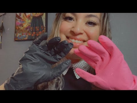 ASMR| Tingly glove sounds for relaxation 😴- up close, minimal talking