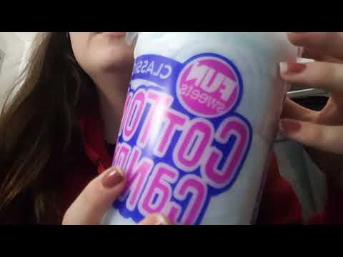 Asmr Cotton Candy Eating Sounds/ Lip Smacking