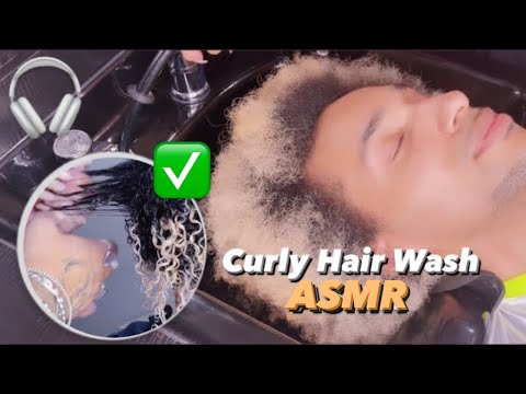 [ASMR] Curly Hair Wash & Styling Sounds 👨🏼‍🦱
