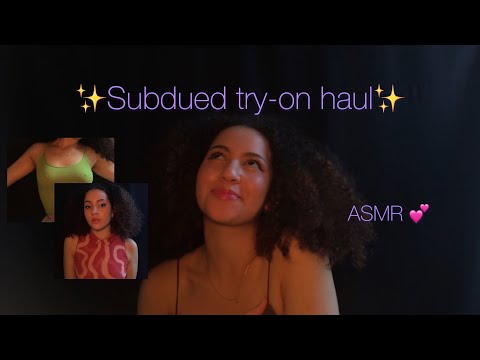 ASMR shopping try-on haul subdued❤️🥰