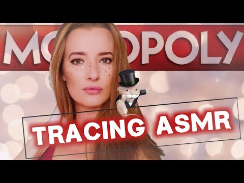 ASMR GENTLE TAPPING SCRATCHING AND TRACING - MONOPOLY CARDBOARD BRUSHING - SLEEP SOUNDS