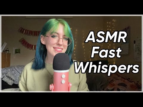 ASMR Fast Whispering ~nonsense, rambling, unintelligible~