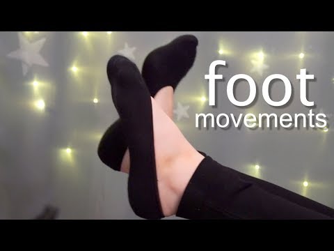 👣 ASMR FOOT MOVEMENTS  ~ relaxing movements + fabric sounds ✨