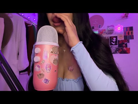 ASMR- 👅Swirls, Cupped Mouth Sounds, Inaudible Gibberish (fast & slow)