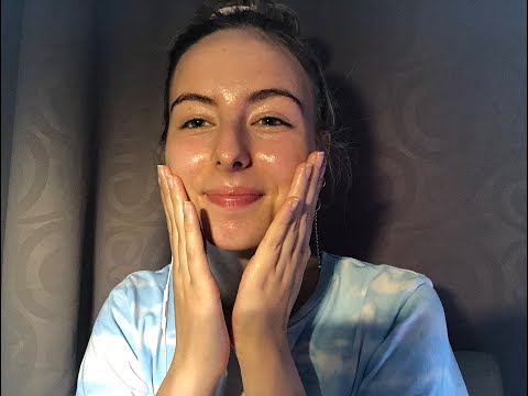 ASMR| Giving myself a face/neck massage + No talking/Custom video