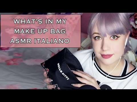 ❤ ASMR ITA - WHAT'S IN MY MAKE UP BAG ❤ Quiet sounds, scratching,tapping & whisper