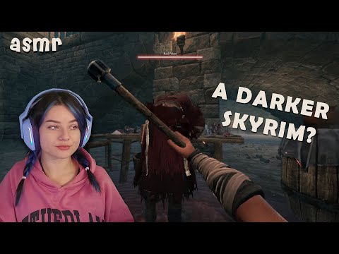 [ASMR] Trying This Skyrim Look-alike ⚔️  Relaxing Tainted Grail Gameplay (Soft Spoken, Rain Sounds)