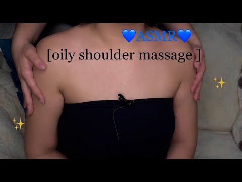 ASMR |  sleepy shoulder massage on my sister 🦋🧿💤