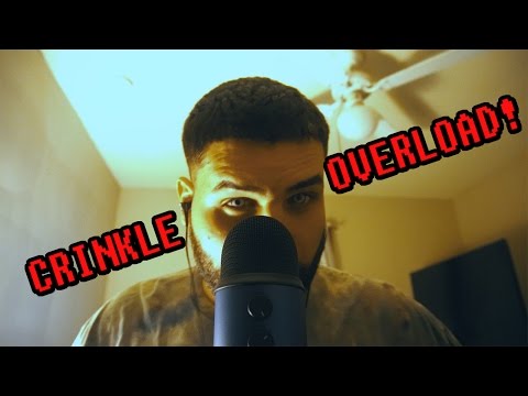 ASMR - Crinkles Galore (Crinkles, Male Whispering, some sticky plastic sounds)