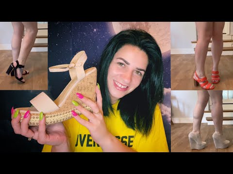 ASMR Shoe Collection | Tapping, Scratching & Whispering + Trying On! 👠✨
