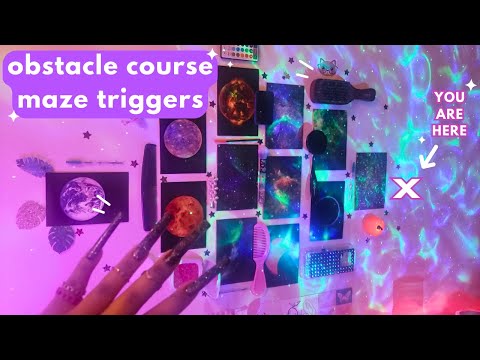 ASMR My Trigger - Obstacle Course Maze Triggers, Scratching with Long Nails, Camera Tapping