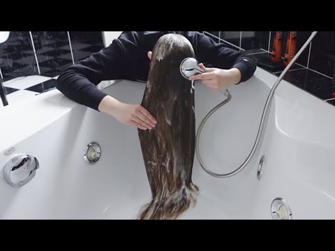 ASMR Hair Brushing & Hair Washing 💧 (Shampoo, No Talking, Real Person)