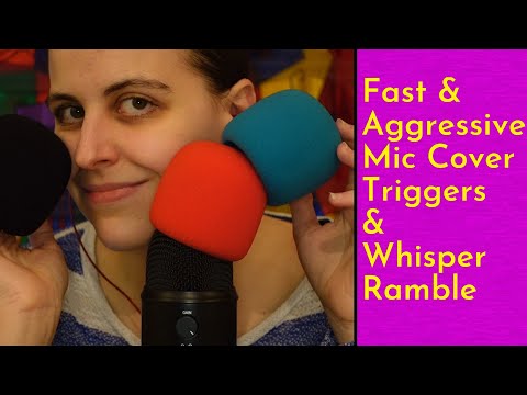 ASMR Fast & Aggressive Random Mic Cover Triggers & Whisper Ramble - Swirling, Pumping, Twisting...