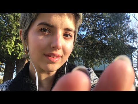 ASMR Hand Movements/Whispers/Repetition Outside