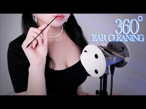 ASMR 360° Brain Penetrating The Ultimate Ear Cleaning (No Talking)