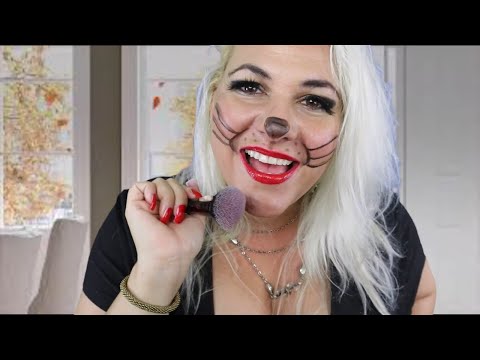 ASMR Mommy does your face for Halloween