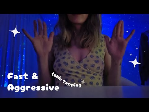 ASMR | Fast & Aggressive Table Tapping, Hand Sounds/Movements, Scratching, Body Tapping 🫶🏻✨