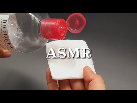 ASMR - Tapping BIODERMA Makeup Remover with Cotton Pad (No Talking Videos & Bird Sound Background)