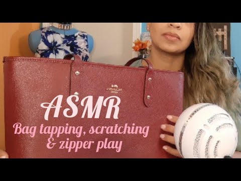 ASMR Bag tapping, scratching and zipper play.