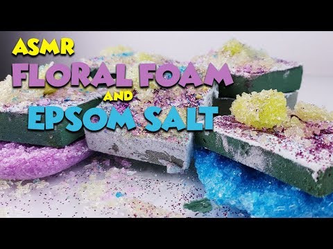 ASMR Floral Foam and Epsom Salt Crushing - Satisfying Floral Foam ASMR