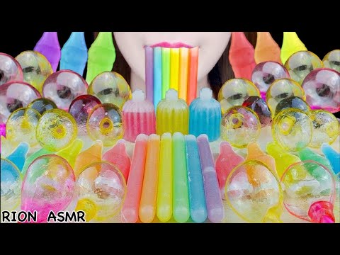 【ASMR】【RECIPE FOR FROZEN WAX CANDY】FROZRN WAX BOTTLE PARTY🌈MUKBANG 먹방 食べる音 EATING SOUNDS NO TALKING