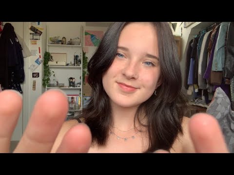 ASMR chaotic personal attention, spit painting, face exam, touching your face….