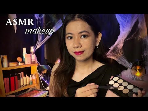 [ASMR] Friend Does Your Makeup for a Party - Halloween Special (Layered Sounds) | ASMR Indonesia