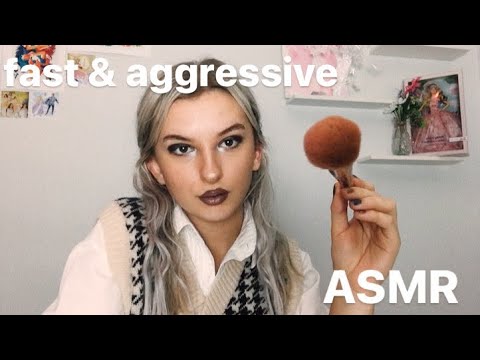 ASMR: fast & aggressive doing your makeup ✨✨