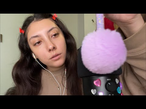 ASMR Microphone triggers + ramble💗~mic tapping, brushing, scratching w cover & no cover~| Whispered
