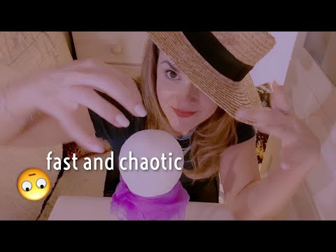 ASMR unpredictable, chaotic and random triggers, fast tapping & scratching 🌟