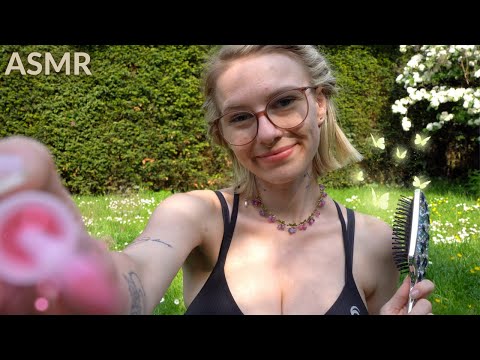 ASMR doing your outside summer makeup 🌞 {PERSONAL ATTENTION} german/deutsch
