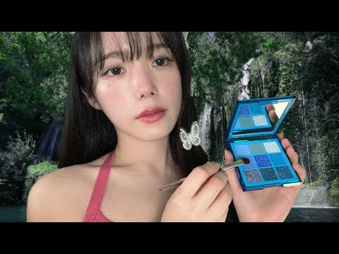 ASMR 숲 속 폭포 메이크업샵 롤플레이🏞ㅣDoing your Make up Roleplay