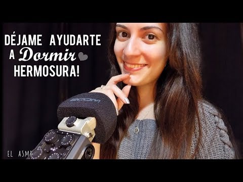 ♡ASMR español♡ DÉJAME AYUDARTE A DORMIR, HERMOSURA!♥ (tongue clicking,agua,tarareo,brushing)