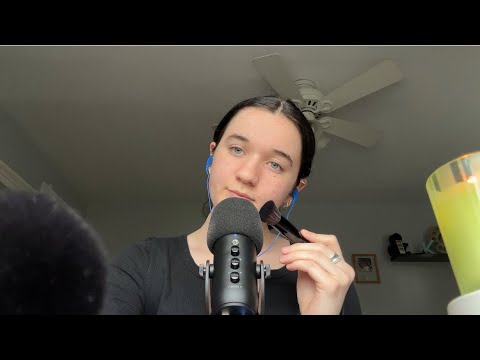 asmr for deep sleep 💤 (inaudible whispering, gum chewing, repeating trigger words, brushing)