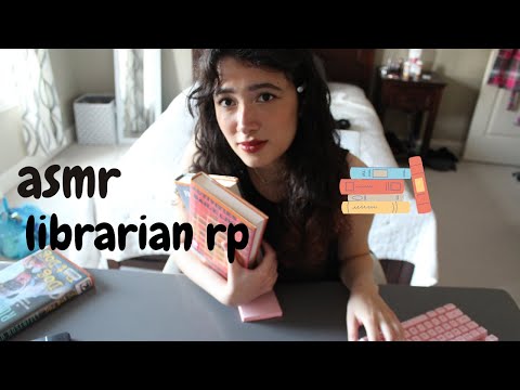 ASMR 📖 my first librarian roleplay (softspoken, tap scratch laminated books, typing, writing, etc.)