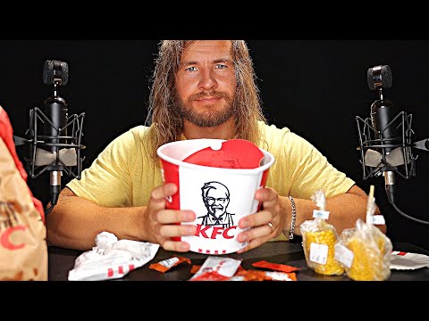 [ASMR] Eating KFC Chicken Bargain Bucket [Crunchy Relaxing Triggers]
