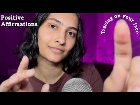 ASMR Up Close Cozy Whispering & Affirmations | Asmr Face Tracing & Visual Triggers   ˖⁺‧₊˚♡˚₊‧⁺˖