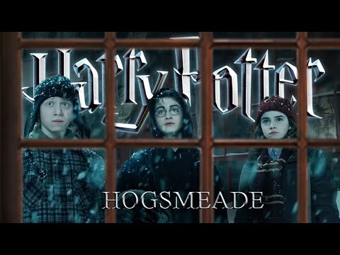 Hogsmeade Coffee Shop ☕ Harry, Ron & Hermione at the Window - Harry Potter Ambience ASMR Christmas 🎄