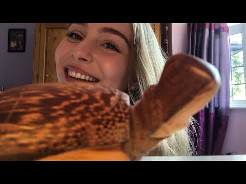 ASMR Mouth Sounds and Gentle Tapping and Scratching
