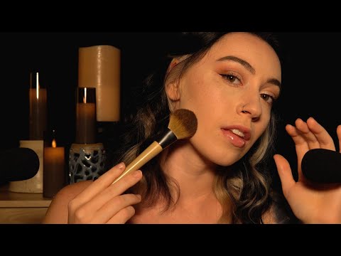 ASMR | ear to ear whispers with mic brushing for SLEEP 😴