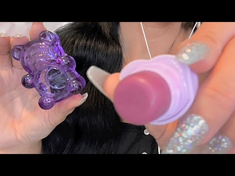 2 Minute ASMR Doing Your Makeup [personal attention] 🐻💜