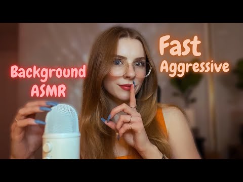 ASMR | Fast & Aggressive Backgound ASMR for Sleeping, Studying, Gaming (no talking)
